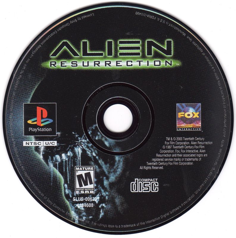 Media for Alien: Resurrection (PlayStation)