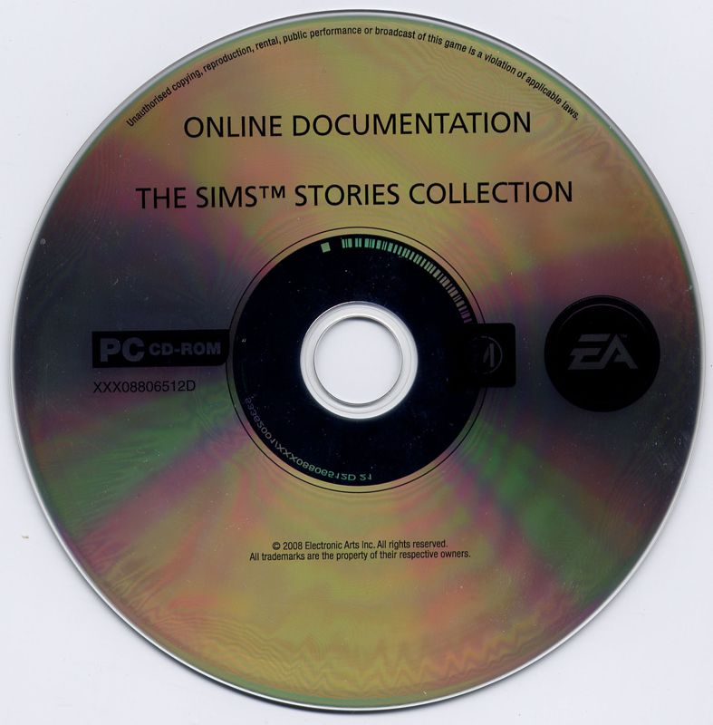 Media for The Sims Stories Collection (Windows) (Localized version): Online Documentation Disc