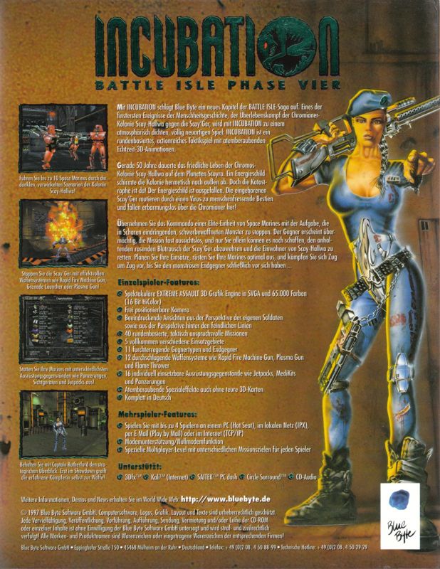 Back Cover for Incubation: Battle Isle Phase Vier (Limitierte Exclusiv Edition) (Windows)