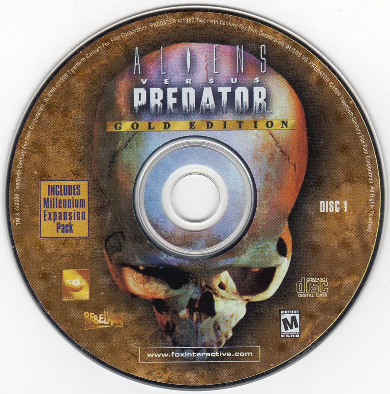 Media for Aliens Versus Predator: Gold Edition (Windows): Disc 1/2