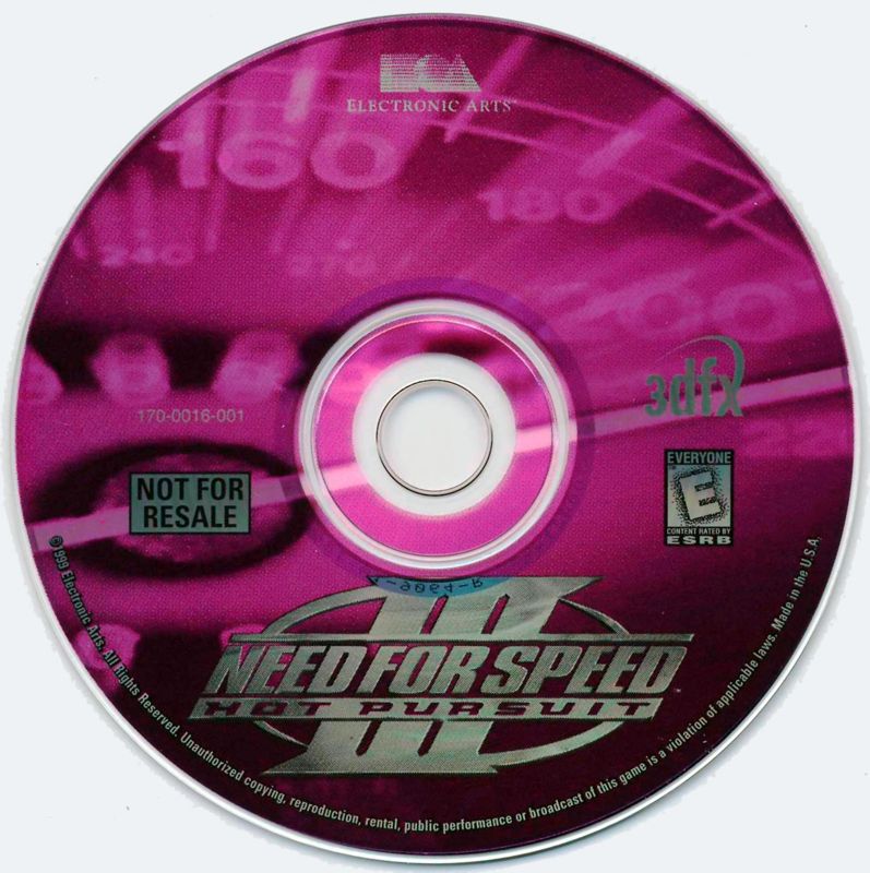Media for Need for Speed III: Hot Pursuit (Windows) (3DFX bundled software)