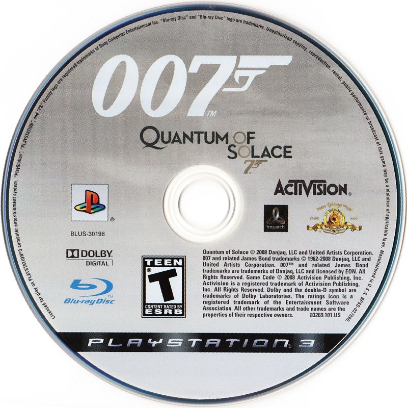 Media for 007: Quantum of Solace (PlayStation 3)