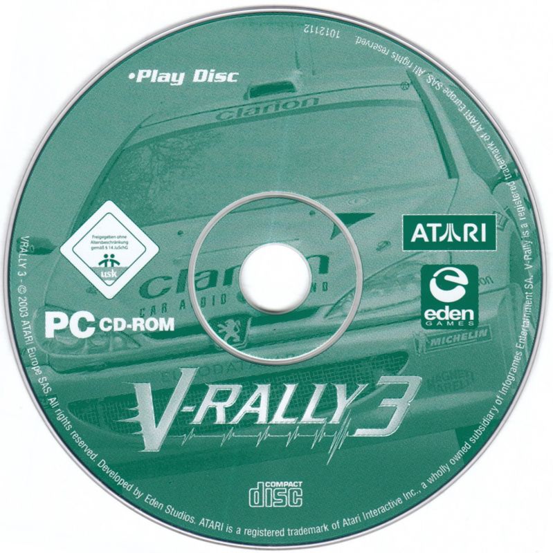 Media for V-Rally 3 (Windows): Play Disc