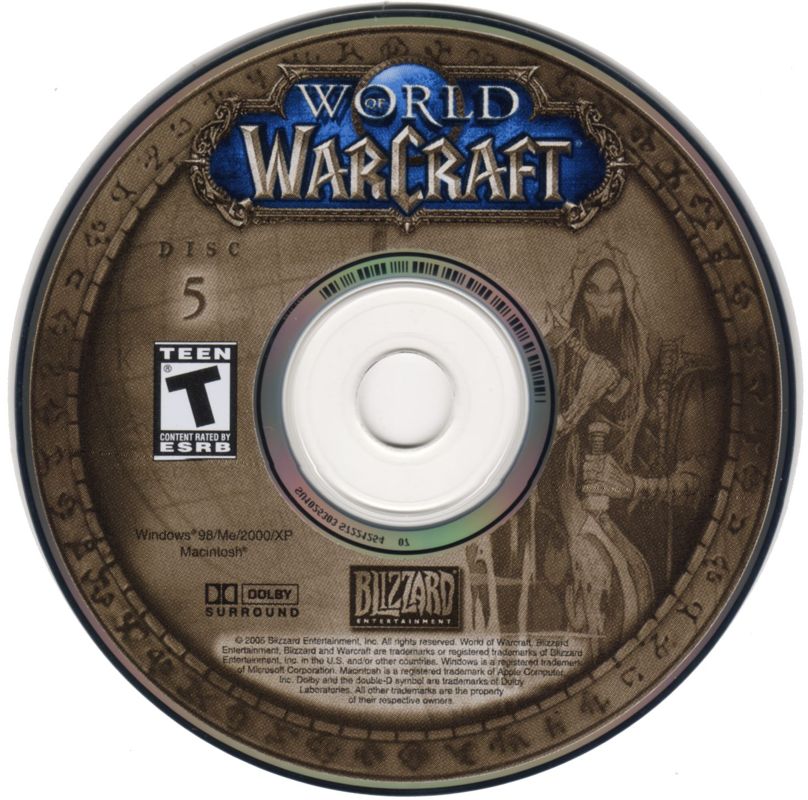 Media for World of WarCraft (Macintosh and Windows) (5 CD-Rom Disc release): Disc 5