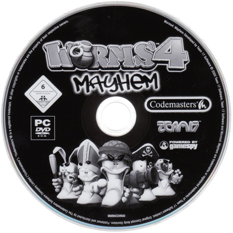 Media for Worms 4: Mayhem (Windows) (Re-release (.pdf-manual only))