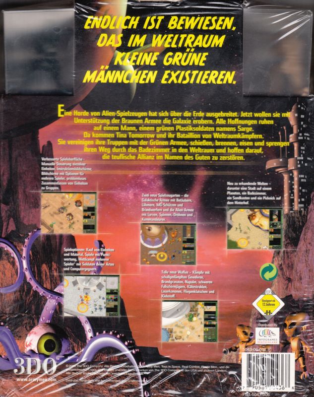 Back Cover for Army Men: "Toys in Space" (Windows)