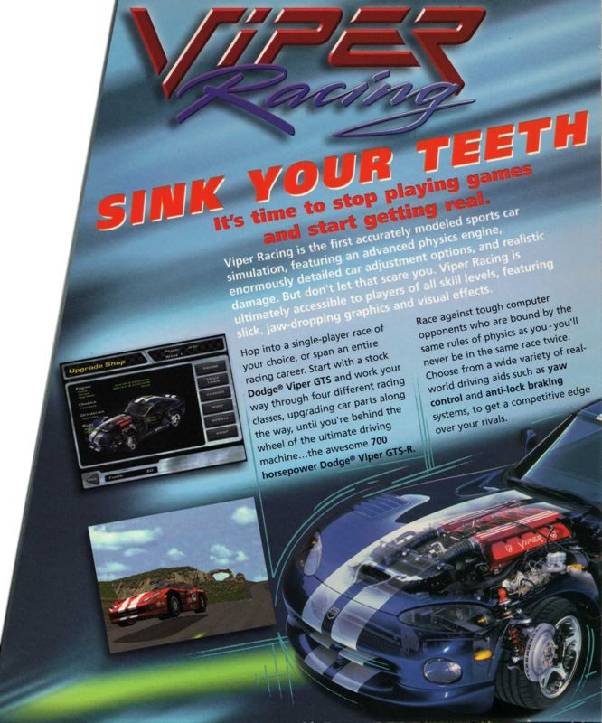 Inside Cover for Viper Racing (Windows): Left