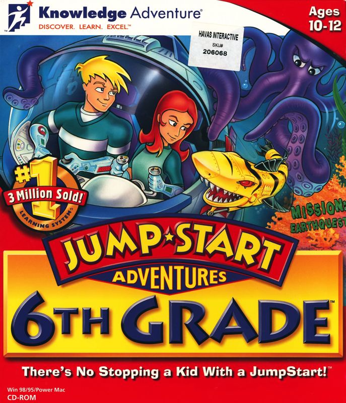 Front Cover for JumpStart Adventures: 6th Grade - Mission: Earthquest (Macintosh and Windows)