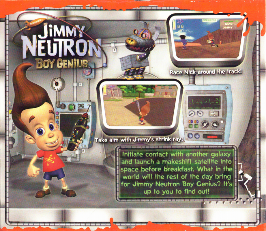 Inside Cover for Jimmy Neutron Boy Genius / Rocket Power Extreme Arcade Games (Windows): Right