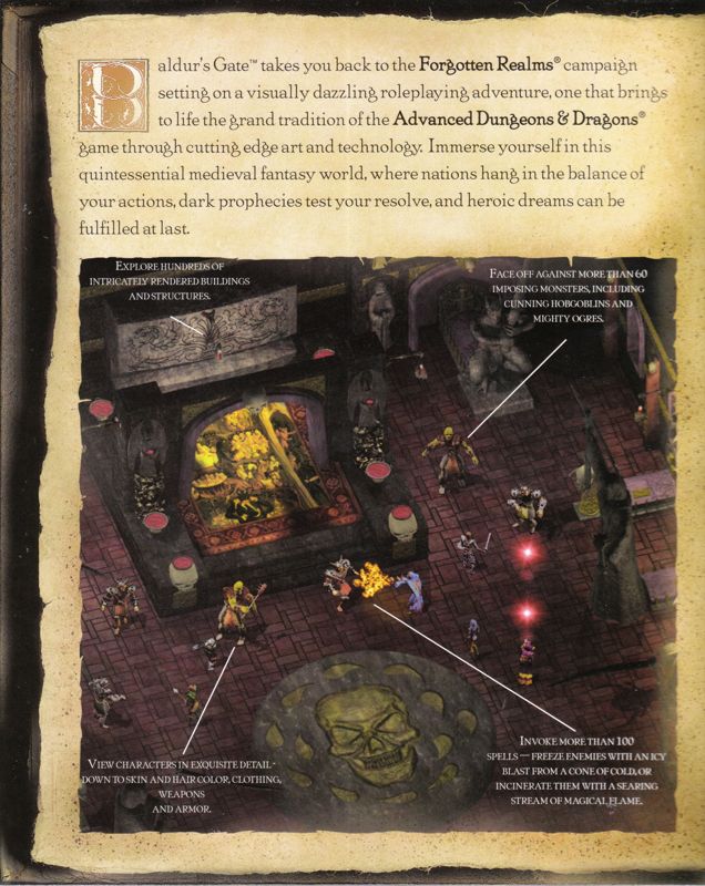 Inside Cover for Baldur's Gate (Windows) (CD-ROM version): Left Flap