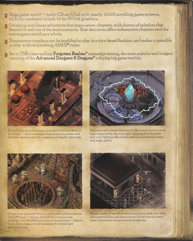 Inside Cover for Baldur's Gate (Windows) (CD-ROM version): Right Flap