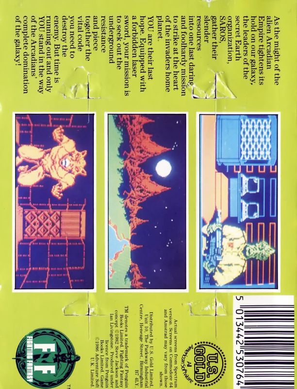Back Cover for Rebel Planet (Commodore 64)