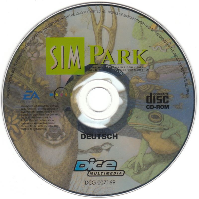 Media for SimPark (Windows and Windows 3.x) (Dice Multimedia release)