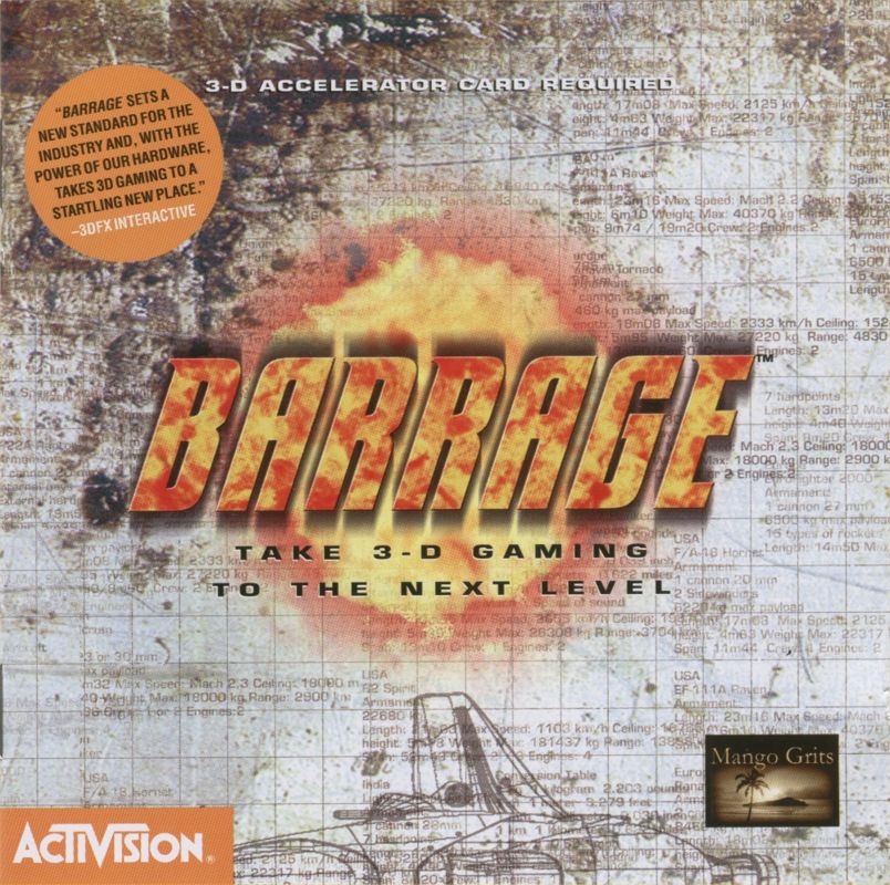 Other for Barrage (Windows): Jewel Case - Front