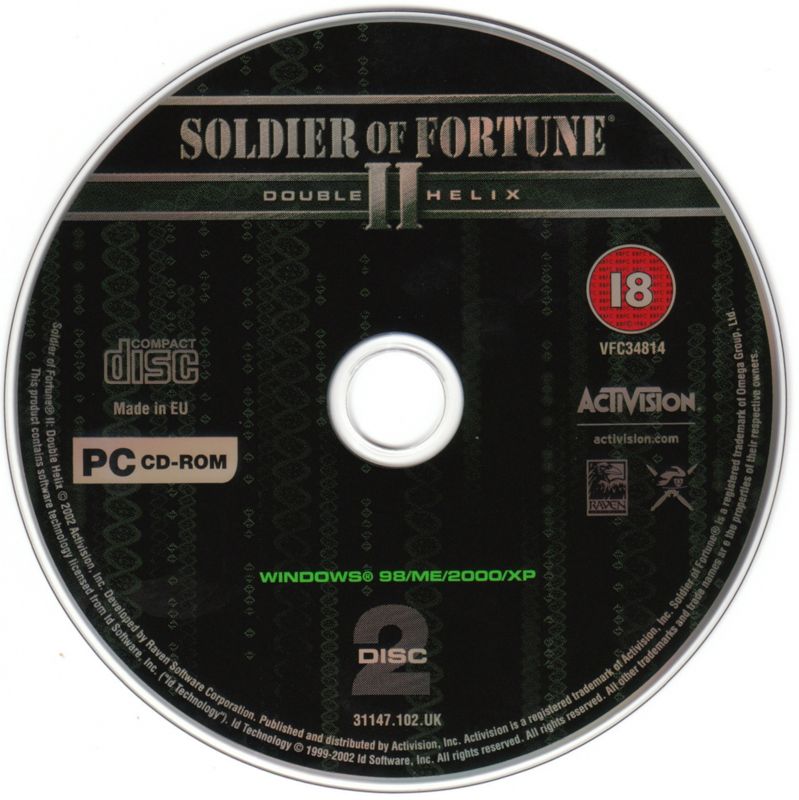 Media for Soldier of Fortune II: Double Helix (Windows): Disc 2 - Uncensored UK version