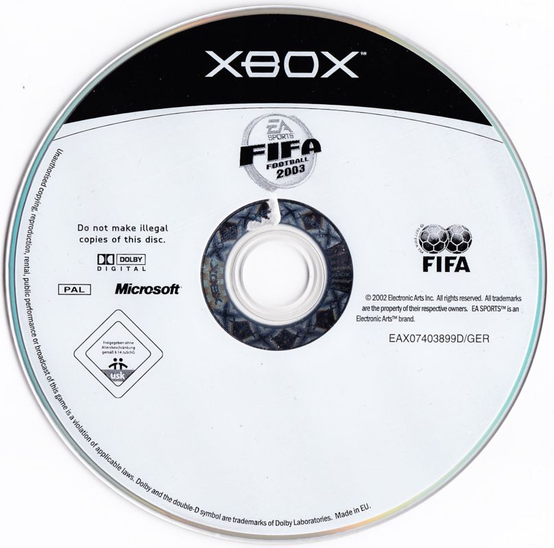 Media for FIFA Soccer 2003 (Xbox)