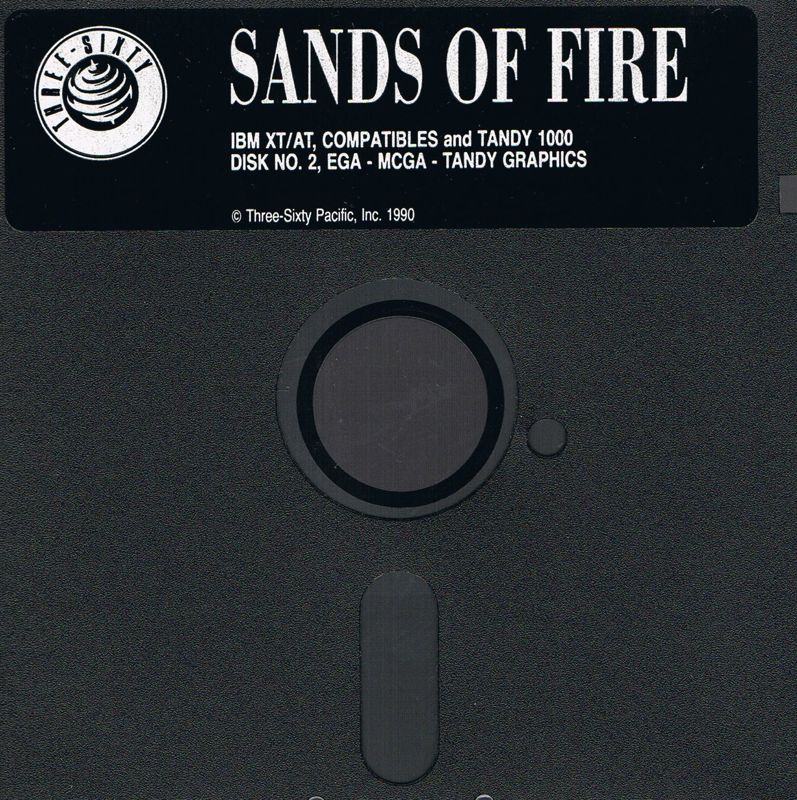 Media for Sands of Fire (DOS) (5.25" Floppy Disk release): Disk No.2 (EGA-MCGA-Tandy Graphics)