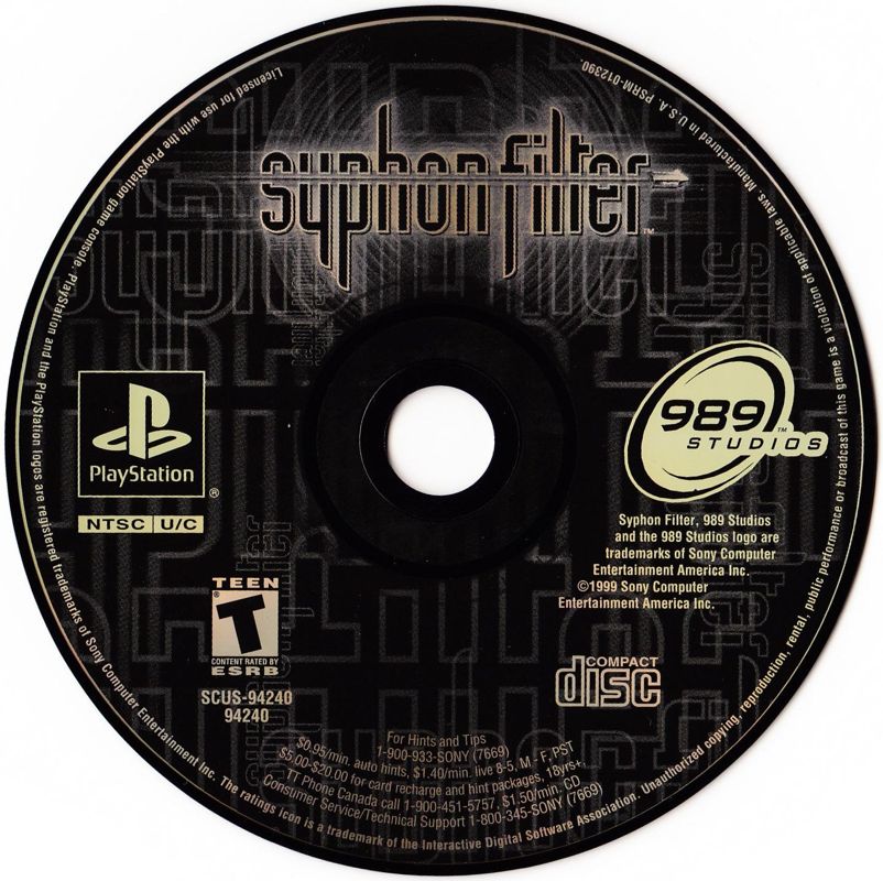 Media for Syphon Filter (PlayStation) (Greatest Hits release)