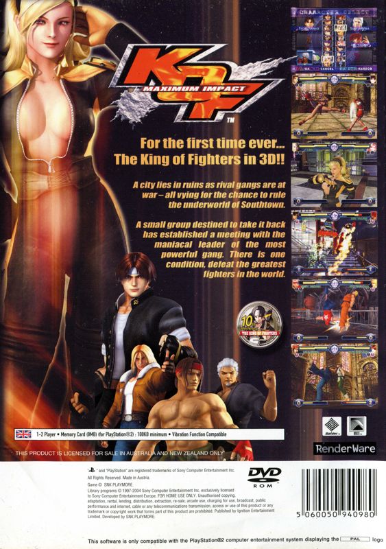 The King Of Fighters 10 In 1 - Dvd - Ps2 Playstation 2