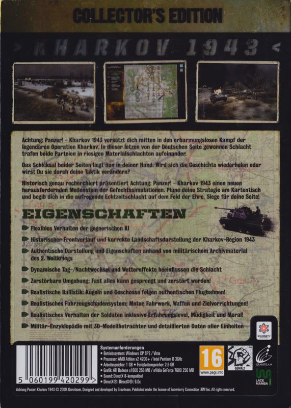 Back Cover for Achtung Panzer: Kharkov 1943 (Collector's Edition) (Windows)