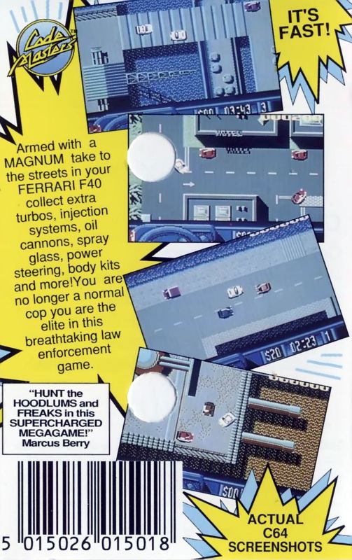 Back Cover for Miami Chase (Commodore 64)