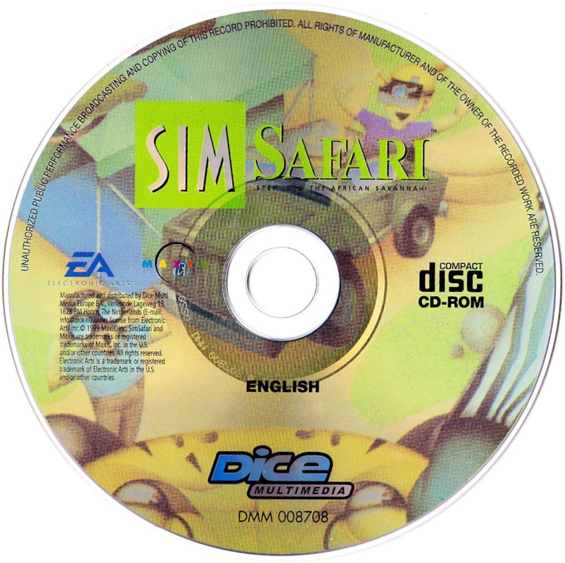 Media for SimSafari (Windows) (Dice Multimedia release)