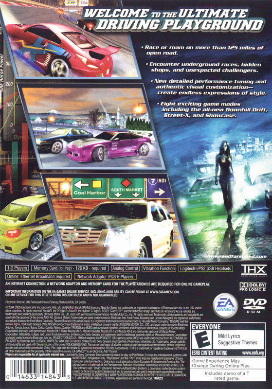 Need For Speed Underground 2 Cover Or Packaging Material Mobygames