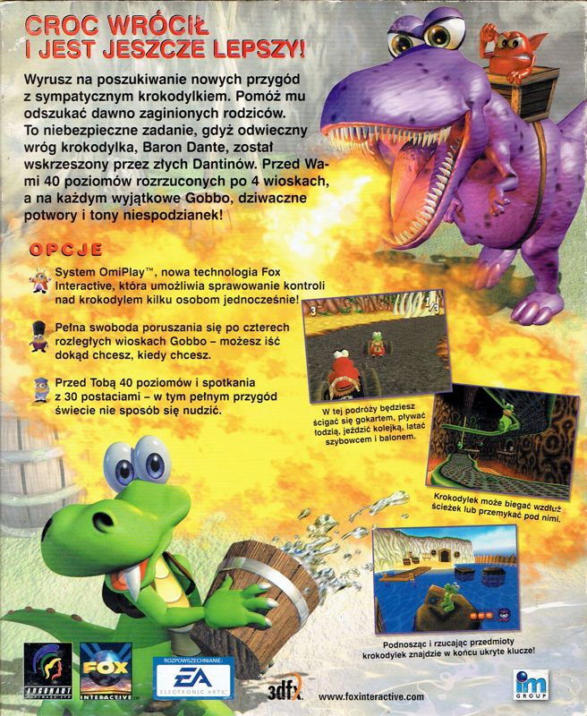Back Cover for Croc 2 (Windows)
