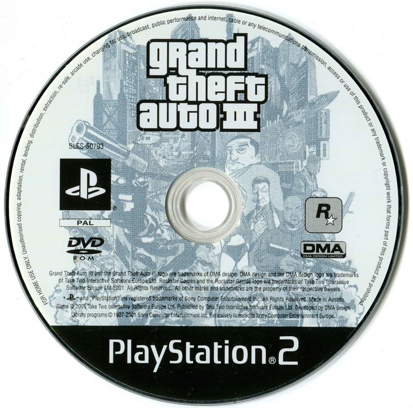 Media for Grand Theft Auto III (PlayStation 2) (Re-release)