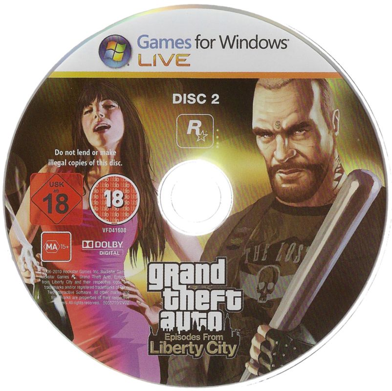 Media for Grand Theft Auto: Episodes from Liberty City (Windows): DVD 2