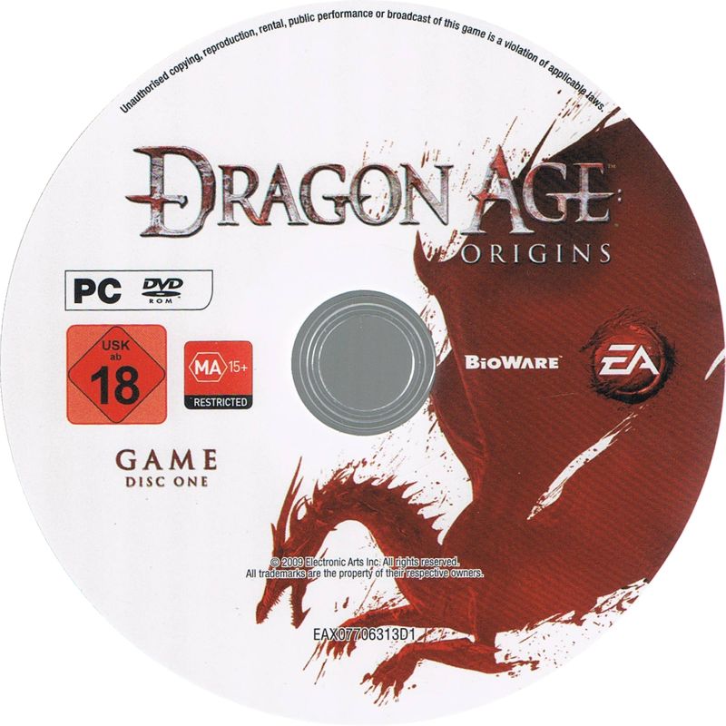 Media for Dragon Age: Origins (Windows): Disc 1
