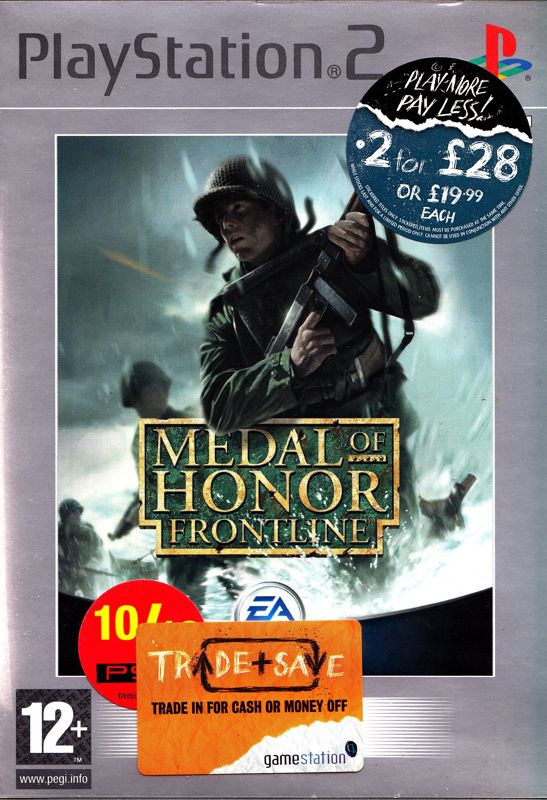 Front Cover for Medal of Honor: Frontline (PlayStation 2) (Platinum release)