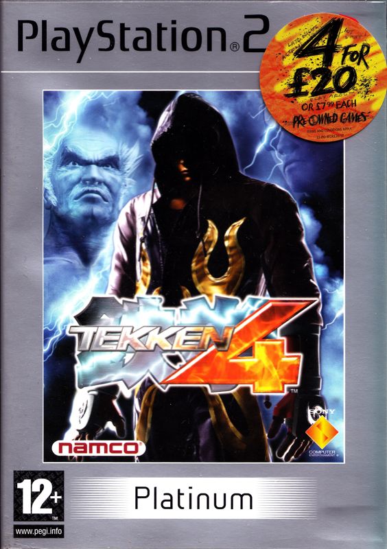 Front Cover for Tekken 4 (PlayStation 2) (Platinum release)