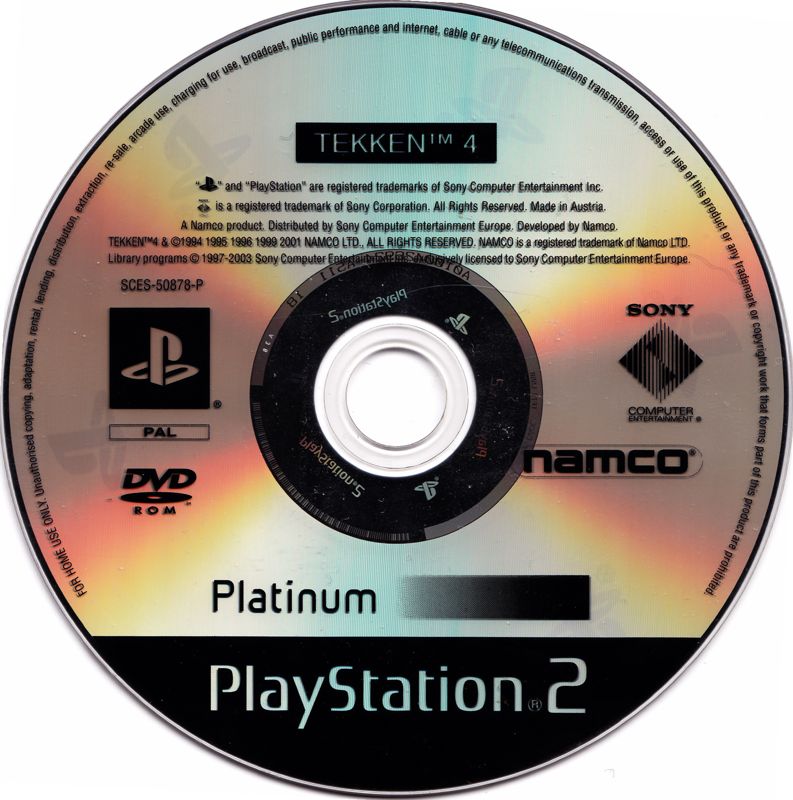 Media for Tekken 4 (PlayStation 2) (Platinum release)