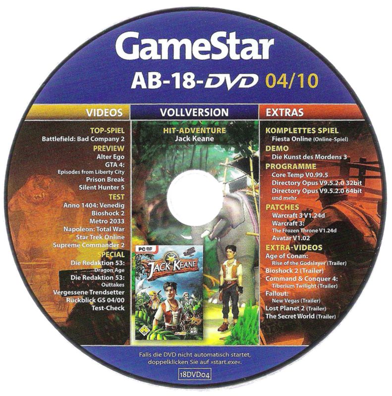 Media for Jack Keane (Windows) (GameStar 04/2010 covermount)