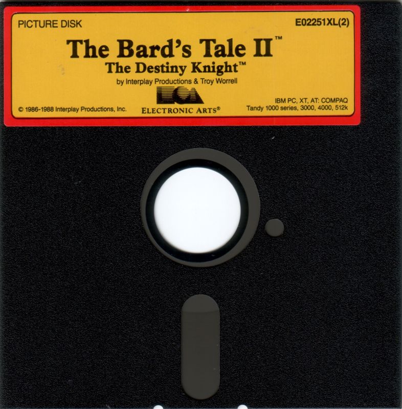 Media for The Bard's Tale II: The Destiny Knight (DOS): Picture Disk