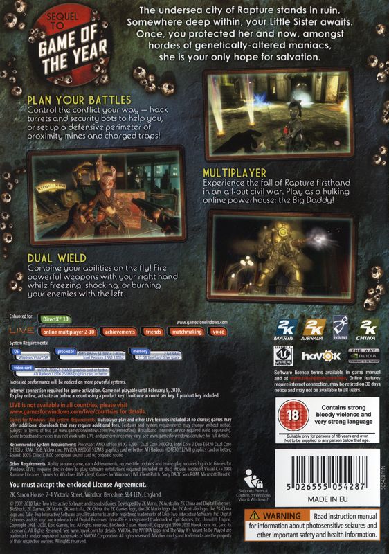 BioShock 2 (Special Edition) cover or packaging material - MobyGames