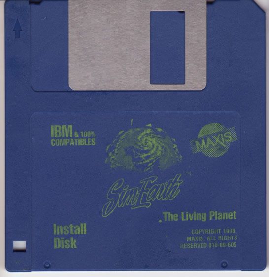 Media for SimEarth: The Living Planet (DOS): 3,5" DD disk 1/2