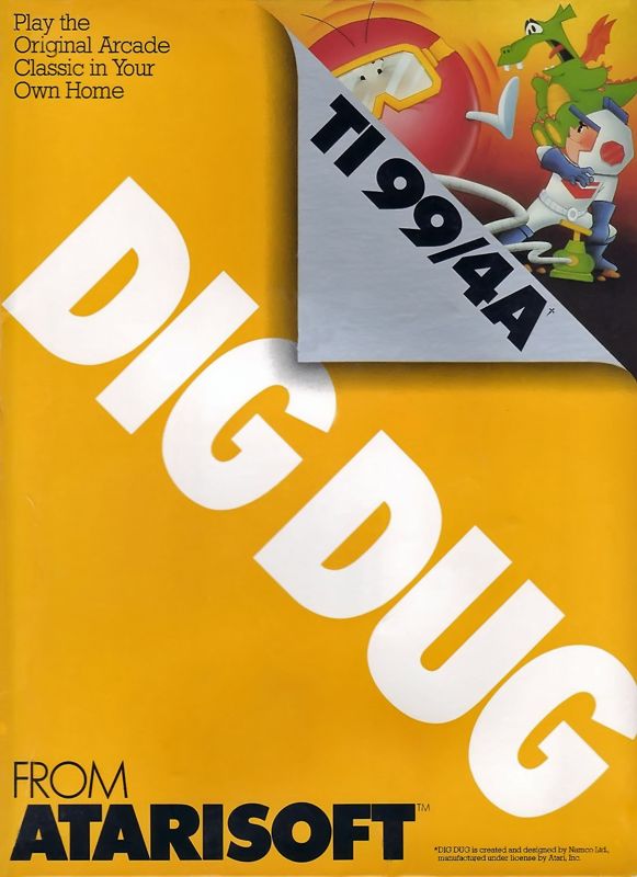 Front Cover for Dig Dug (TI-99/4A)