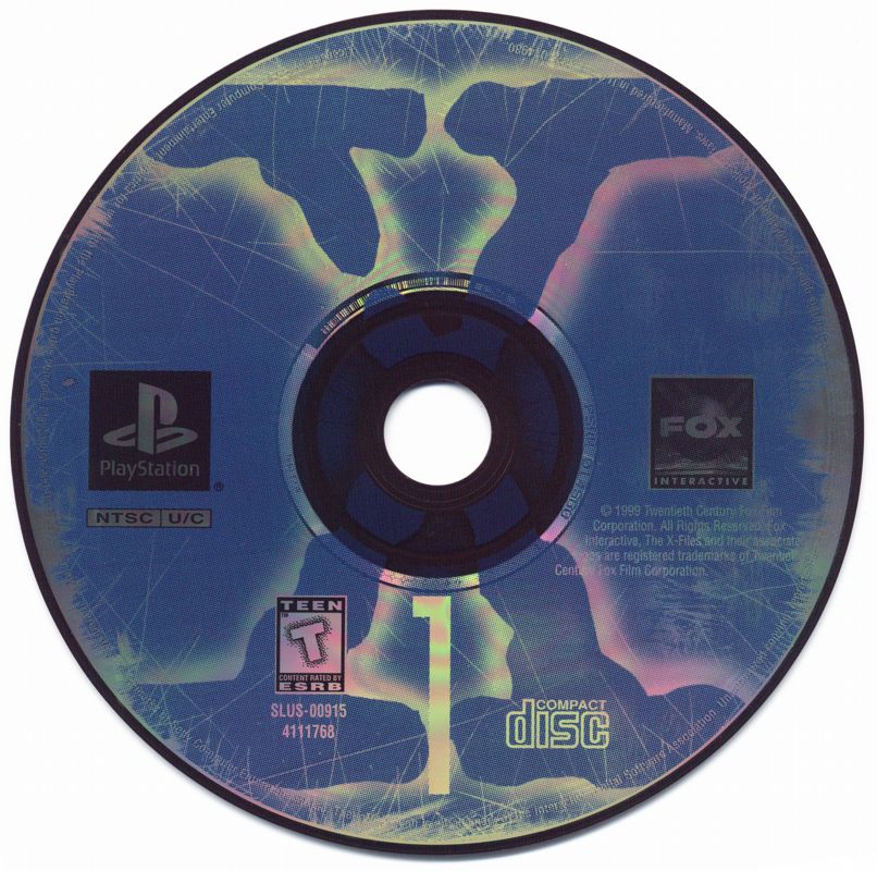 Media for The X-Files Game (PlayStation): Disc 1