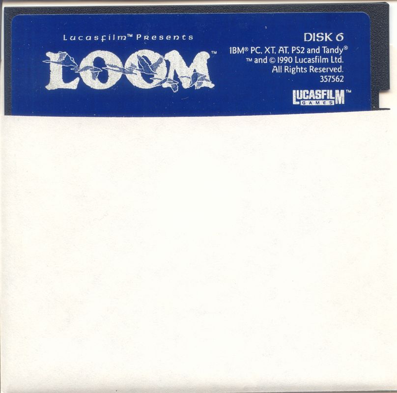 Media for Loom (DOS) (5,25" Disk edition with audio book and triangular front sticker): Disk 6/6