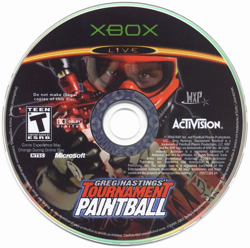 Greg Hastings' Tournament Paintball cover or packaging material MobyGames