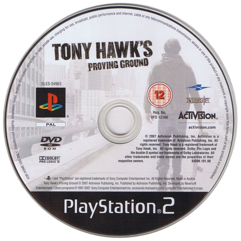 Media for Tony Hawk's Proving Ground (PlayStation 2)