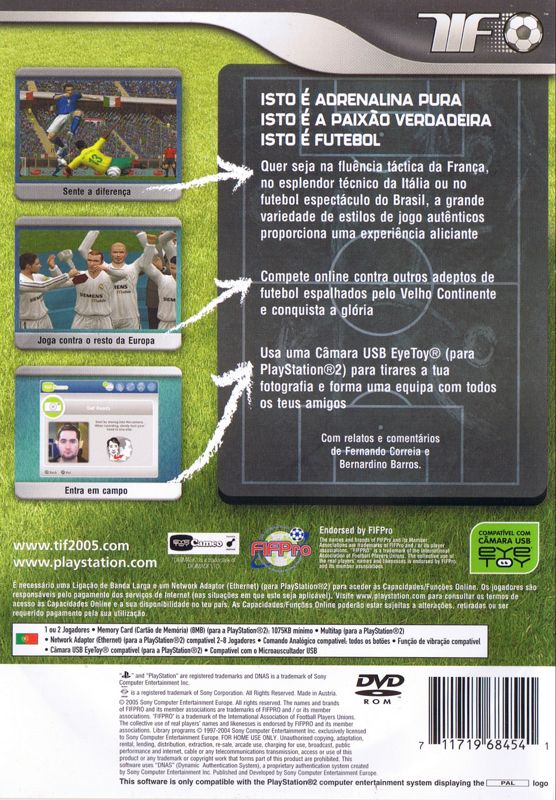 Back Cover for World Tour Soccer 2006 (PlayStation 2)