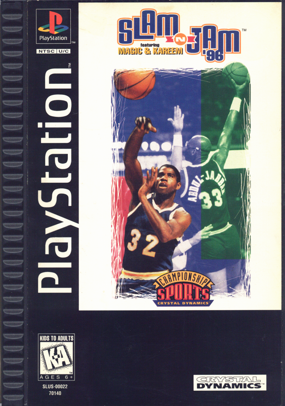 Front Cover for Slam 'N Jam '96 featuring Magic & Kareem (PlayStation)