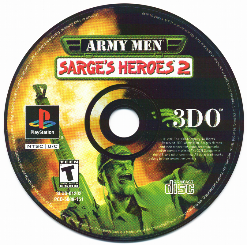 Media for Army Men: Sarge's Heroes 2 (PlayStation)