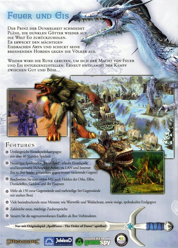 Back Cover for SpellForce: The Breath of Winter (Windows)