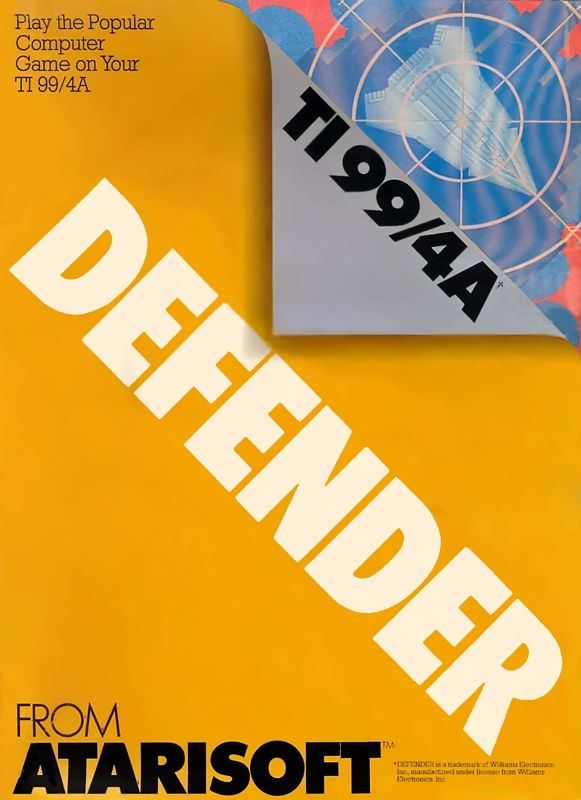 Front Cover for Defender (TI-99/4A)