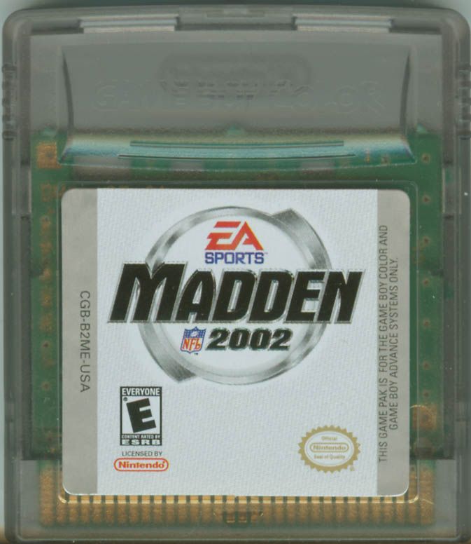 Madden NFL 2002 cover or packaging material - MobyGames