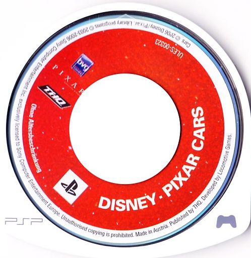 Media for Double Pack: Disney•Pixar Cars / Disney•Pixar Ratatouille (PSP): Cars disc